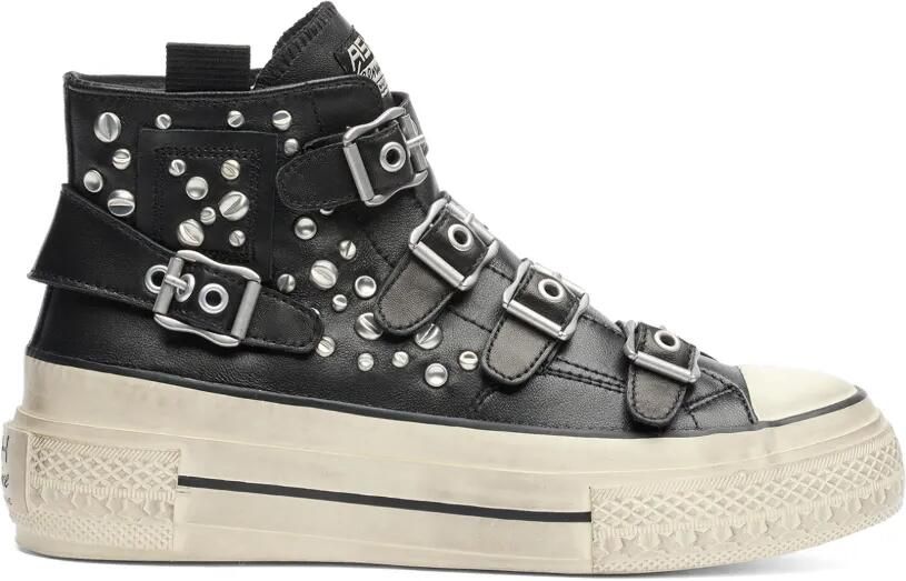Ash Rainbow high-top sneakers verfraaid met studs en gesp Zwart