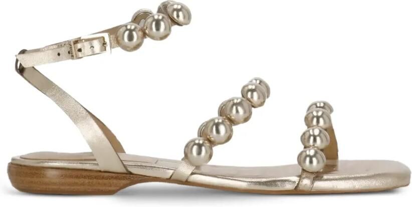 Ash Regy leren sandalen met imitatieparel Goud