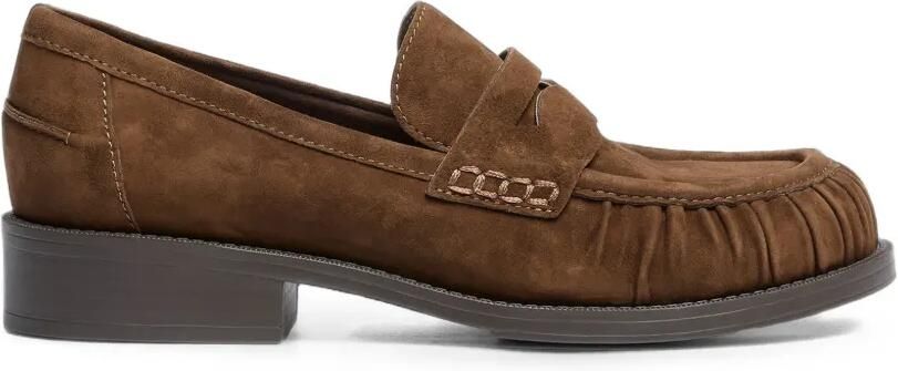 Ash Rusty loafers met ruches en penny bandje Bruin