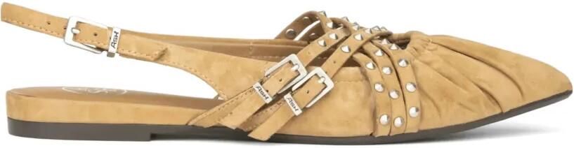 Ash Sandalen met studs en gesp Beige