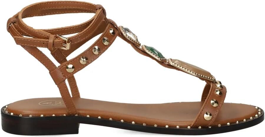 Ash Sandalen met T-bandje en studs Bruin