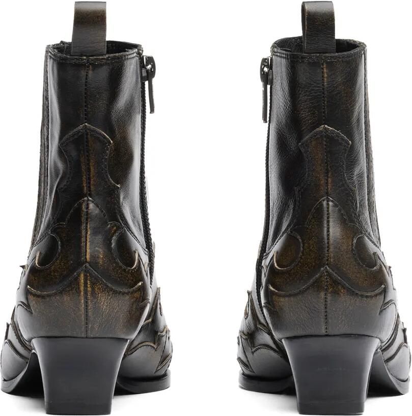 Ash Titan leren enkellaarzen met Western-stijl Zwart - Foto 2