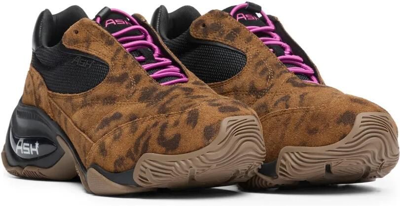 Ash Vik low-top sneakers met luipaardprint en vlakken Bruin - Foto 3