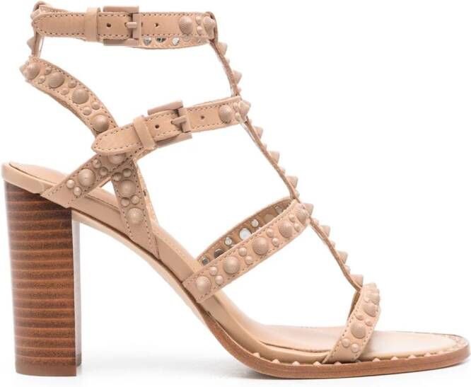 Ash Kabuki Bis 100mm leather sandals Beige