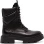 Ash Leren combat boots Zwart - Thumbnail 1