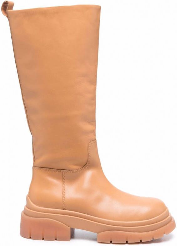 Ash Mustang leren laarzen Beige