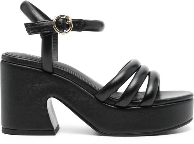 Ash Onyx 95mm leather sandals Zwart