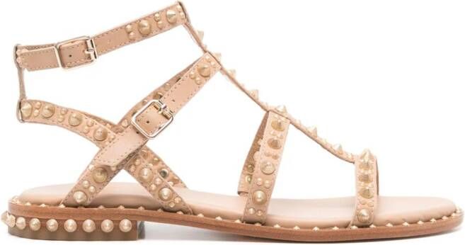 Ash Pepsy stud-embellished sandals Beige