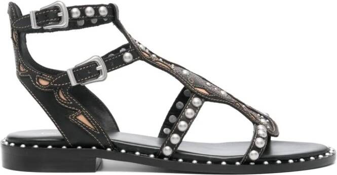 Ash Plaza leren sandalen Zwart