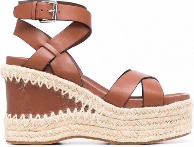 ASH Sandalen met sleehak Bruin - Schoenen.nl