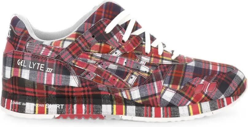 ASICS x Comme des Garçons Gel-Lyte III geruite sneakers Rood