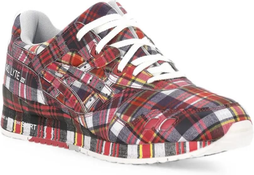 ASICS x Comme des Garçons Gel-Lyte III geruite sneakers Rood - Foto 2