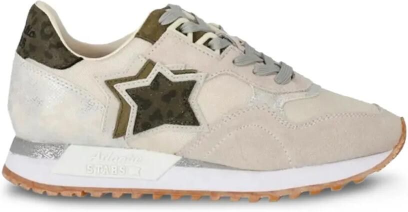 Atlantic Stars star-patch calf suede sneakers Beige