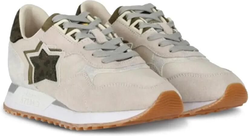 Atlantic Stars star-patch calf suede sneakers Beige - Foto 2