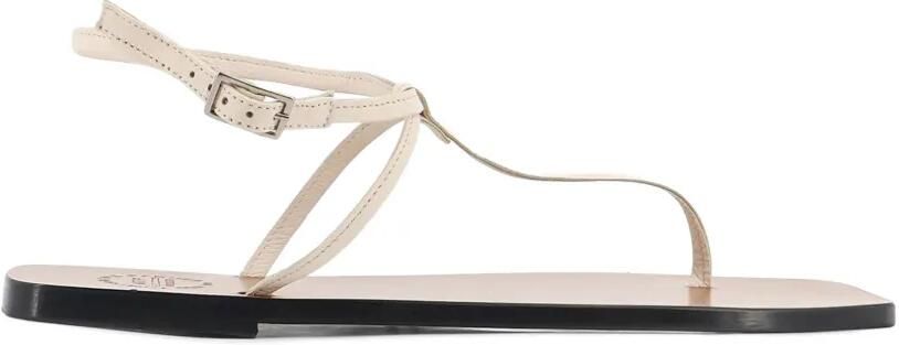 ATP Atelier Alassio sandalen met T-bandje en gesp Beige