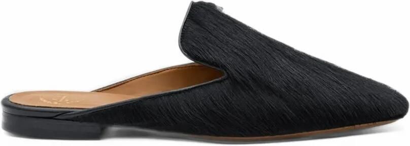 ATP Atelier Cles pony-effect leather mules Zwart