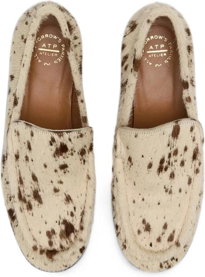 ATP Atelier Rivello Mandorla animal-print loafers Beige - Foto 3