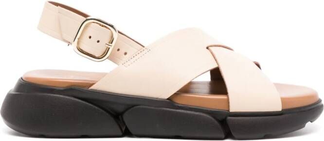 ATP Atelier Barisci 45mm leather sandals Beige