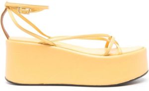 ATP Atelier Sandalen met plateauzool Geel