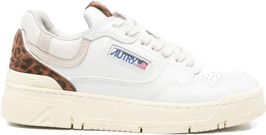 Autry CLC sneakers met luipaardprint Wit
