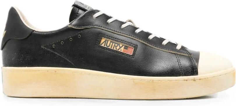 Autry Dallas low-top sneakers van zwart leer