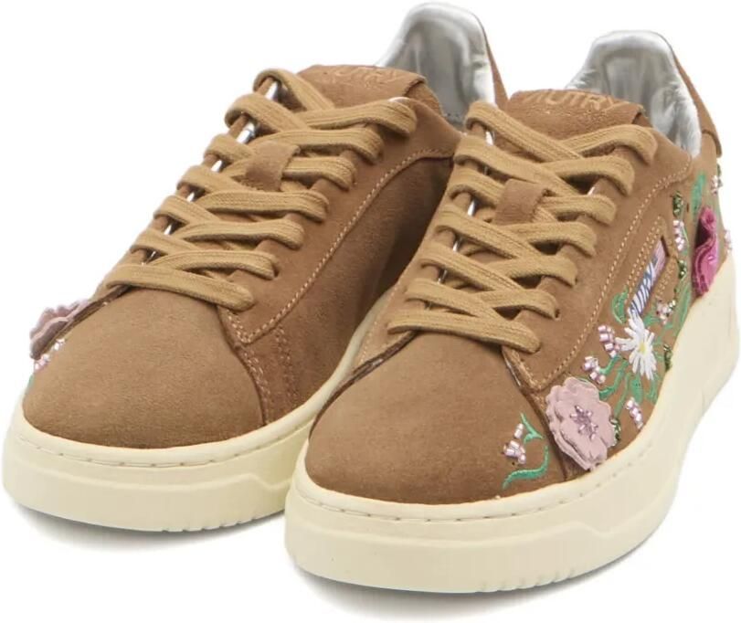Autry Dallas sneakers met geborduurde bloemen Bruin - Foto 2