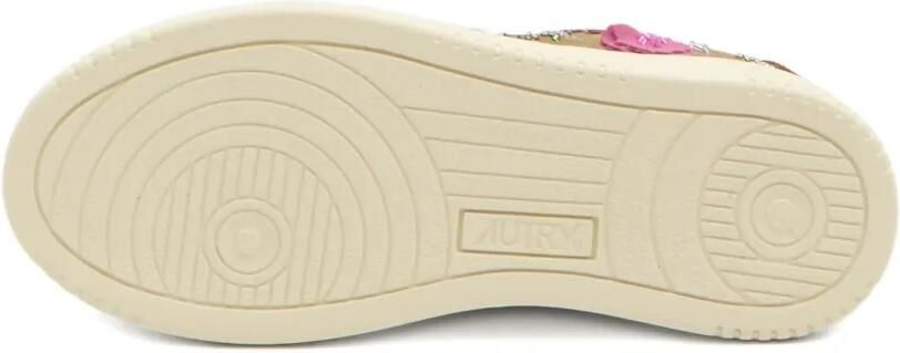 Autry Dallas sneakers met geborduurde bloemen Bruin - Foto 4
