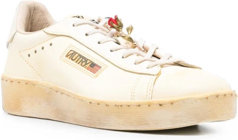 Autry Dallas Vintage sneakers verfraaid met rozen Beige - Foto 2