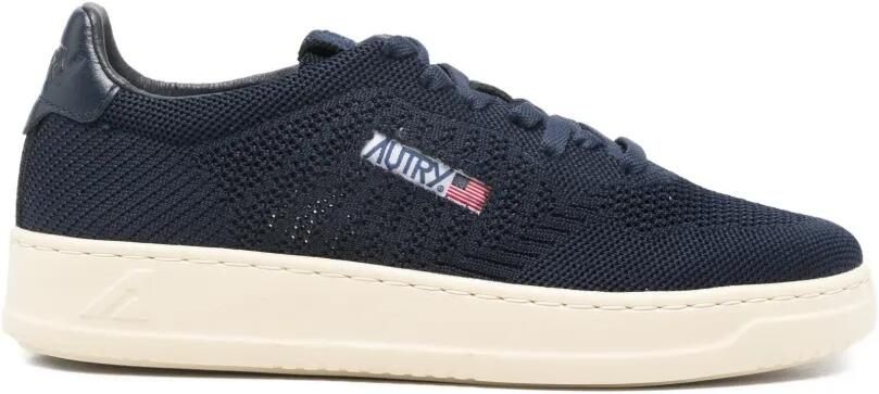Autry Gebreide leren sneakers Blauw