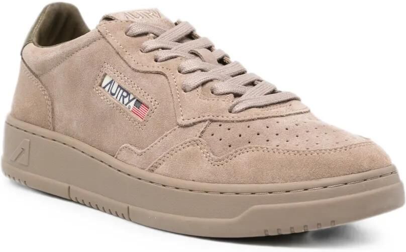 Autry Geperforeerde sneakers met logopatch Beige - Foto 2