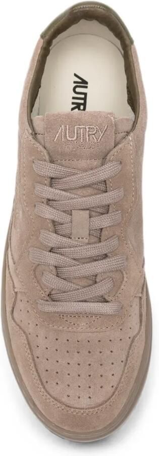 Autry Geperforeerde sneakers met logopatch Beige - Foto 4