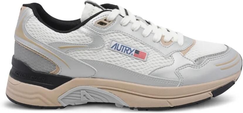 Autry Hyperway leren sneakers met vlakken Wit