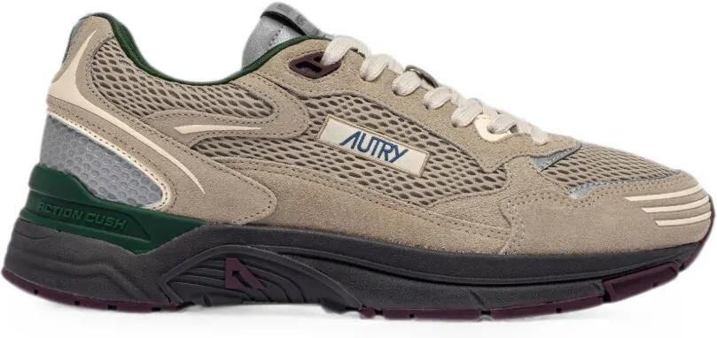 Autry Hyperway low-top sneakers met mesh vlak Beige