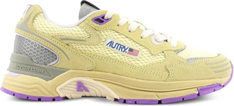 Autry Hyperway low-top sneakers met vlakken Geel
