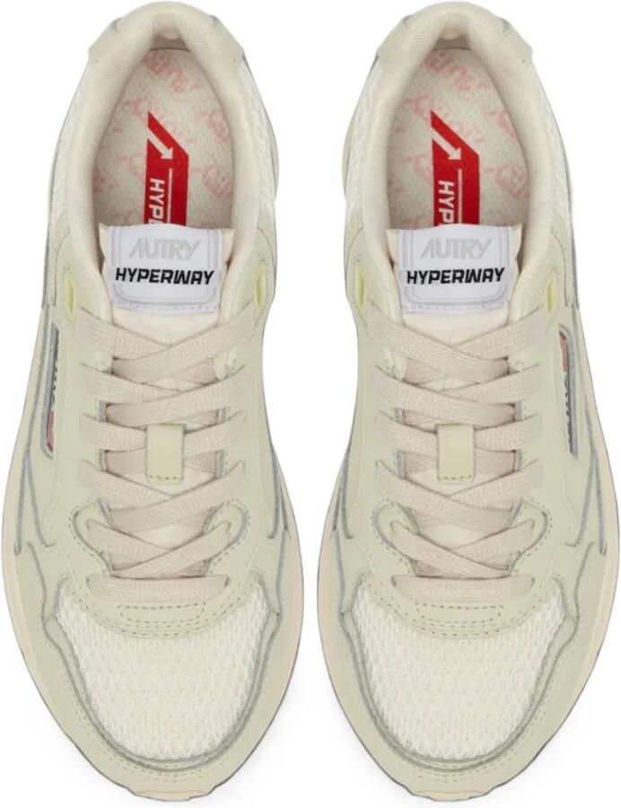 Autry Hyperway sneakers in whisper white napa leather and mesh Beige - Foto 2