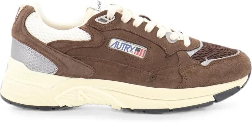 Autry Hyperway sneakers met suède vlakken Bruin