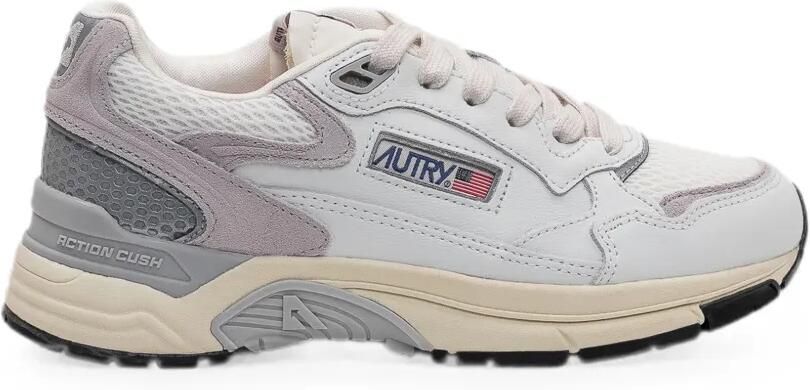 Autry Hyperway sneakers van wit en grijs leer en mesh