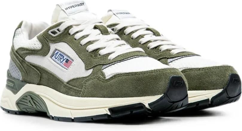Autry Hyperway suède sneakers met vlakken Groen - Foto 3