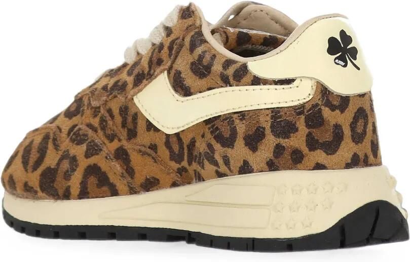 Autry Kids Reelwind Low leren sneakers met luipaardprint Bruin - Foto 2