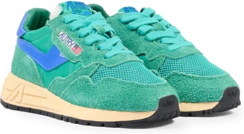 Autry Kids Reelwind sneakers met suède vlakken en mesh detail Groen