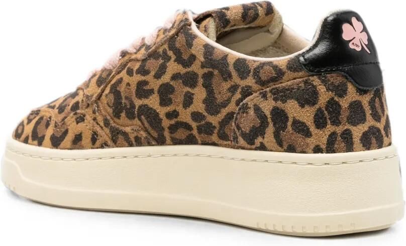 Autry Kids Sneakers met luipaardprint Bruin