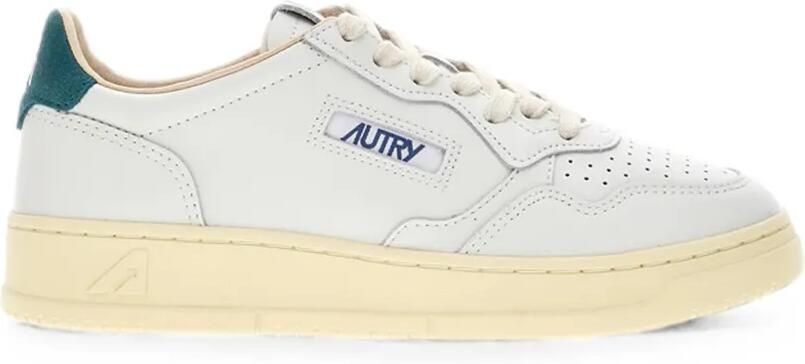 Autry Leren low-top sneakers met geperforeerde neus Wit