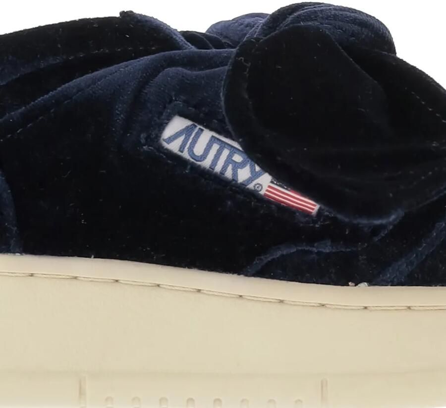 Autry Low-top fluwelen sneakers met strikdetail Blauw