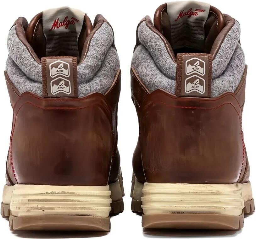 Autry Malga enkellaarzen met vlakken en logo-patch Bruin