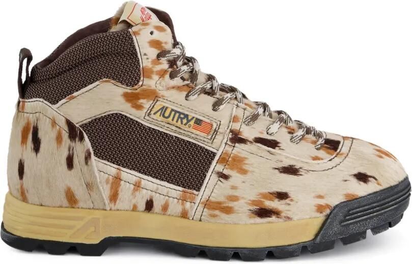 Autry Malga laarzen met koeienprint Beige