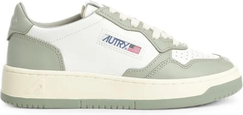 Autry Medalist leren sneakers met geborduurd logo Grijs