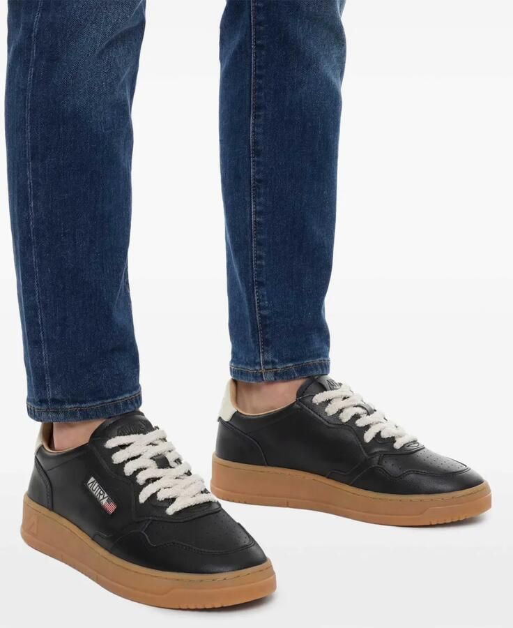 Autry Medalist leren sneakers met geperforeerd detail en logopatch Zwart - Foto 2