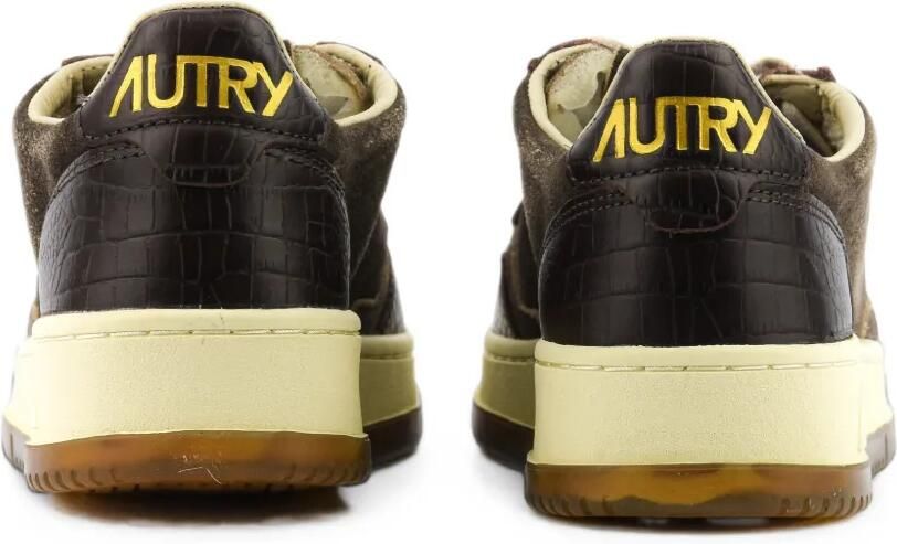 Autry Medalist Low sneakers met krokodillen-reliëf Bruin - Foto 3