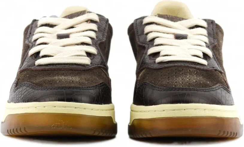 Autry Medalist Low sneakers met krokodillen-reliëf Bruin - Foto 4