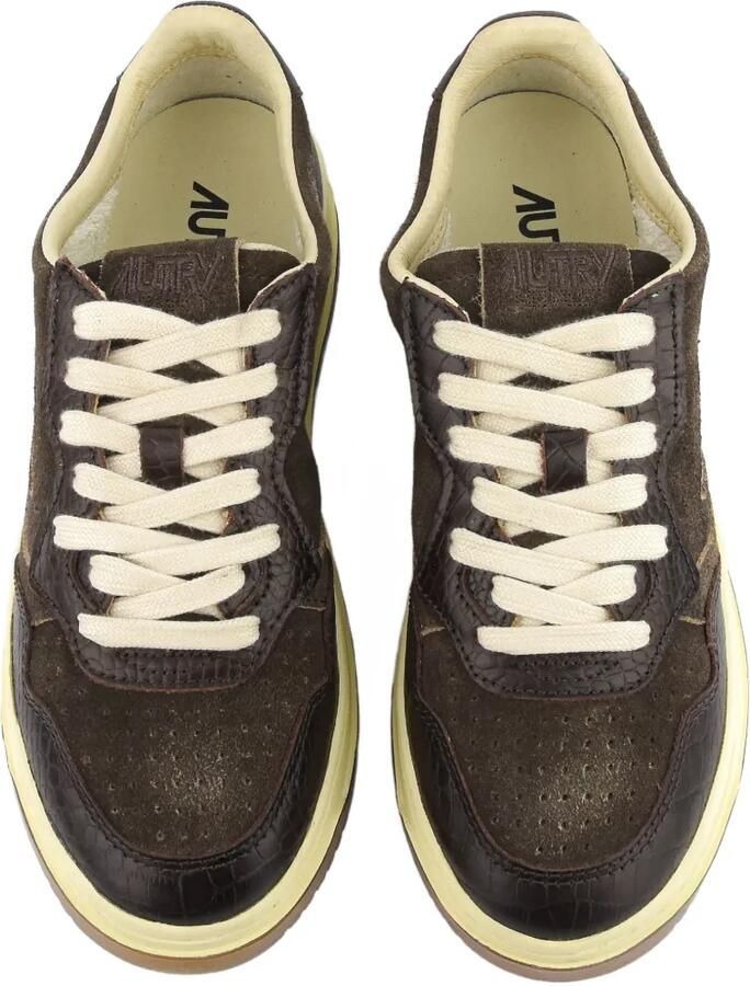 Autry Medalist Low sneakers met krokodillen-reliëf Bruin - Foto 2